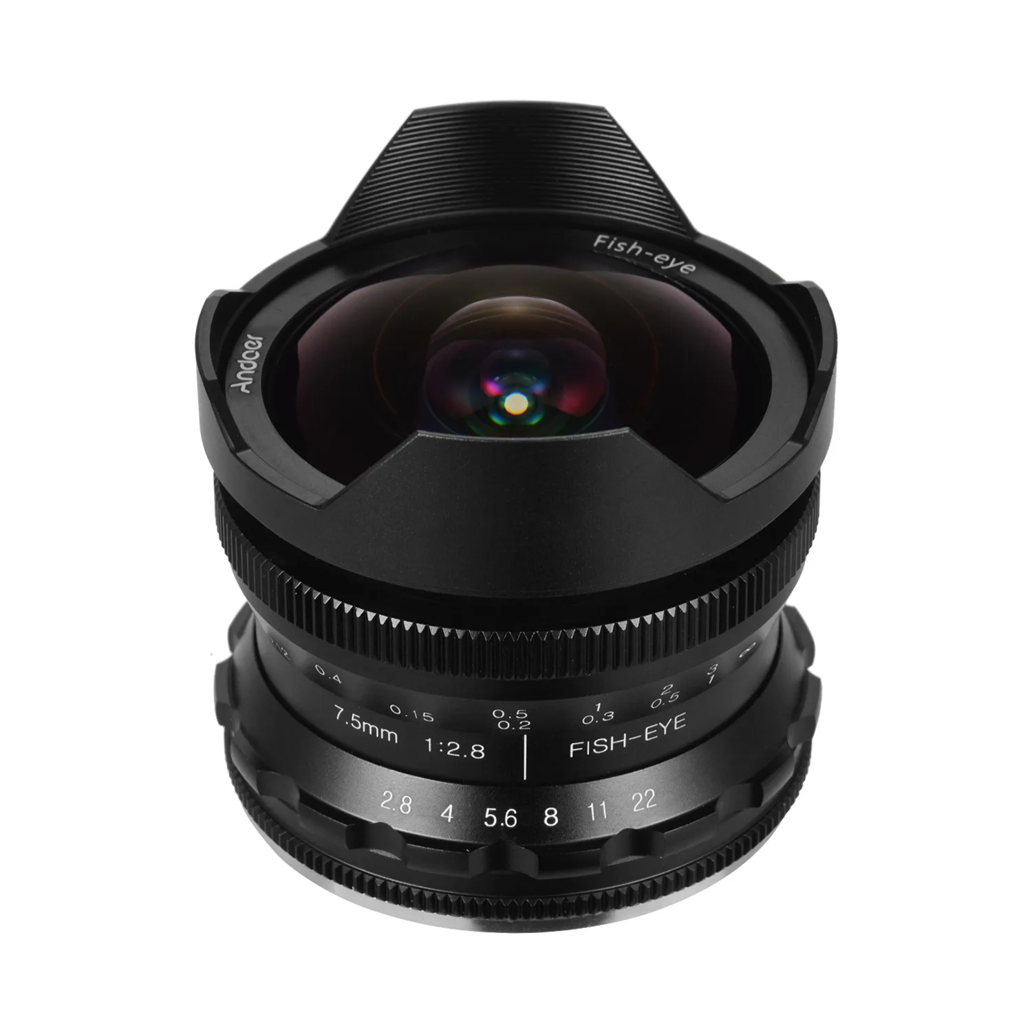 Andoer 7,5 мм F2.8 ручная фокусировка Рыбий глаз объектив E-Mount объектив для sony APS-C рамка ILDC камера A6600 A6400 A6500 A6300 A6000 5100