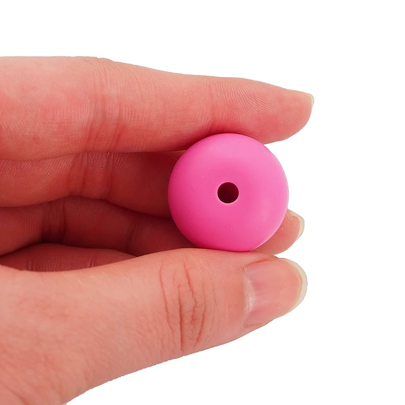 Chenkai 10PCS BPA Free 23*15MM Silicone Abacus Beads Teething Sensory Pacifier For DIY Infant Nursing Necklace Jewelry Gifts