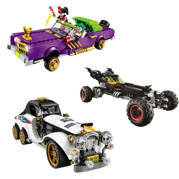 

Compatible With Lepining Batman Movie 3Set 1297 Pcs Joker`s Lowrider Penguin Classic Robbin`s Car Building Blocks Bricks Toys