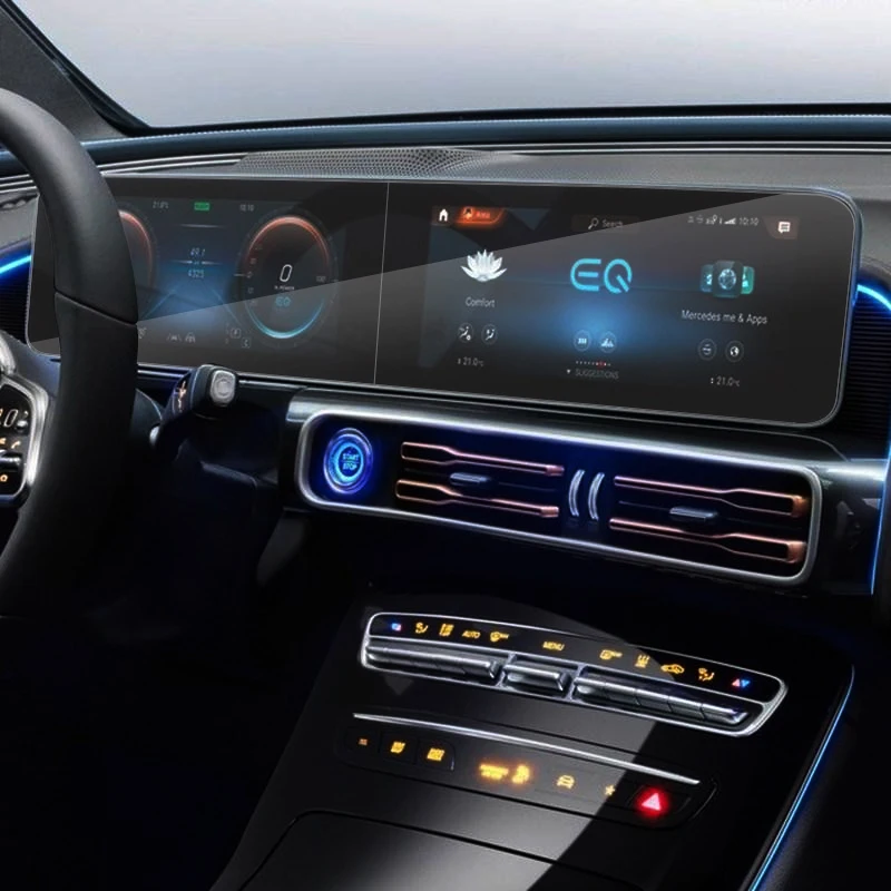 2 шт. автомобильный Стайлинг для Mercedes Benz EQC N293-Н. В. gps навигационный экран стекло защитная пленка дисплей пленка автомобильные аксессуары