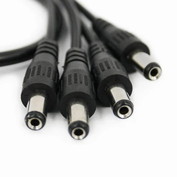 

DC 1 to 4 Power Splitter Adapter Cable Pigtail for CCTV Camera Cord Office 5.5x2.1mm Branch Power Supply 35cm 12V 5A