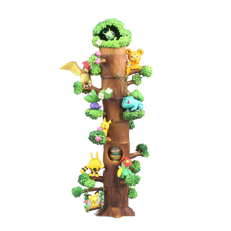 Экшн-фигурки Takara Tomy из аниме 8 шт./компл. Покемон Пикачу Дженга пенпаризард