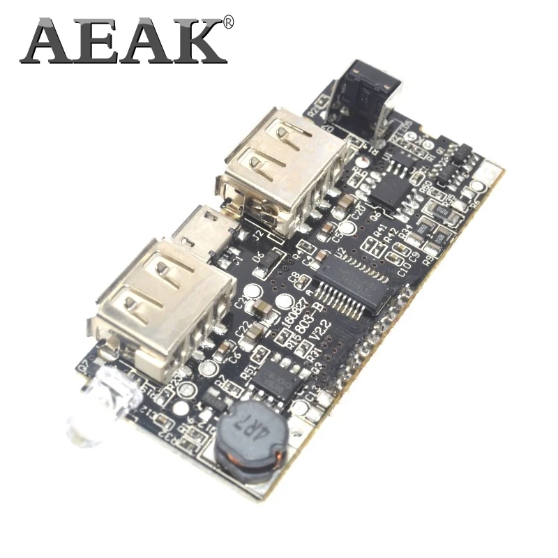 Двойной USB 5 в 1 а 18650 Мобильный Внешний аккумулятор зарядное устройство PCB модуль