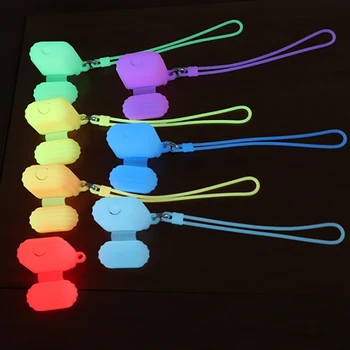

For Apple Airpods Air Pods 1 2 Earphone Noctilucent Silicone Silicone Carrying Case Glow in the Dark Cover Skin Sleeve Pouch Box