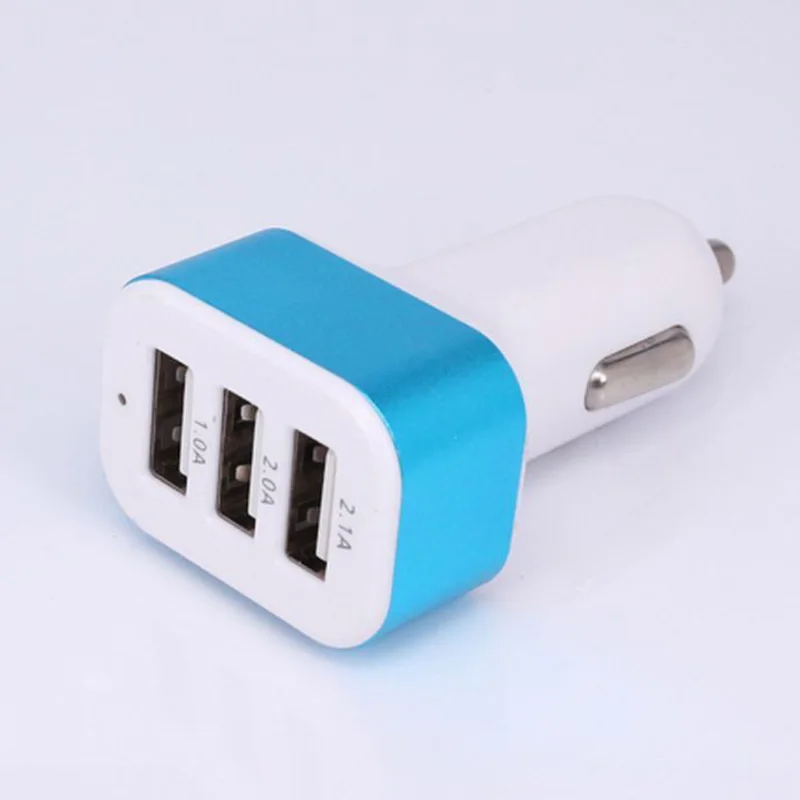 Автомобильное зарядное устройство 12 24 В DC 5 2.1A USB 3 порта быстрое автомобильное для