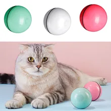 Bola recarregável de brinquedo para gatos, brinquedo interativo com luz led, recarregável por usb