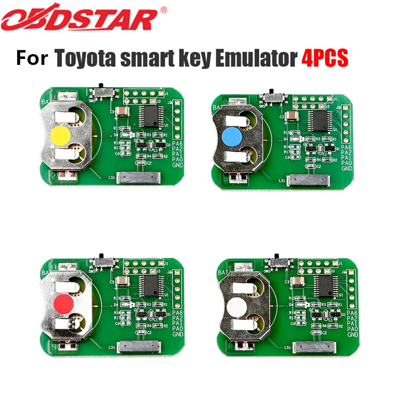 OBDSTAR 4PCS for Toyota Smart Key Simulator Works with X300PRO4/X300DP/X300DP PLUS | Автомобили и мотоциклы