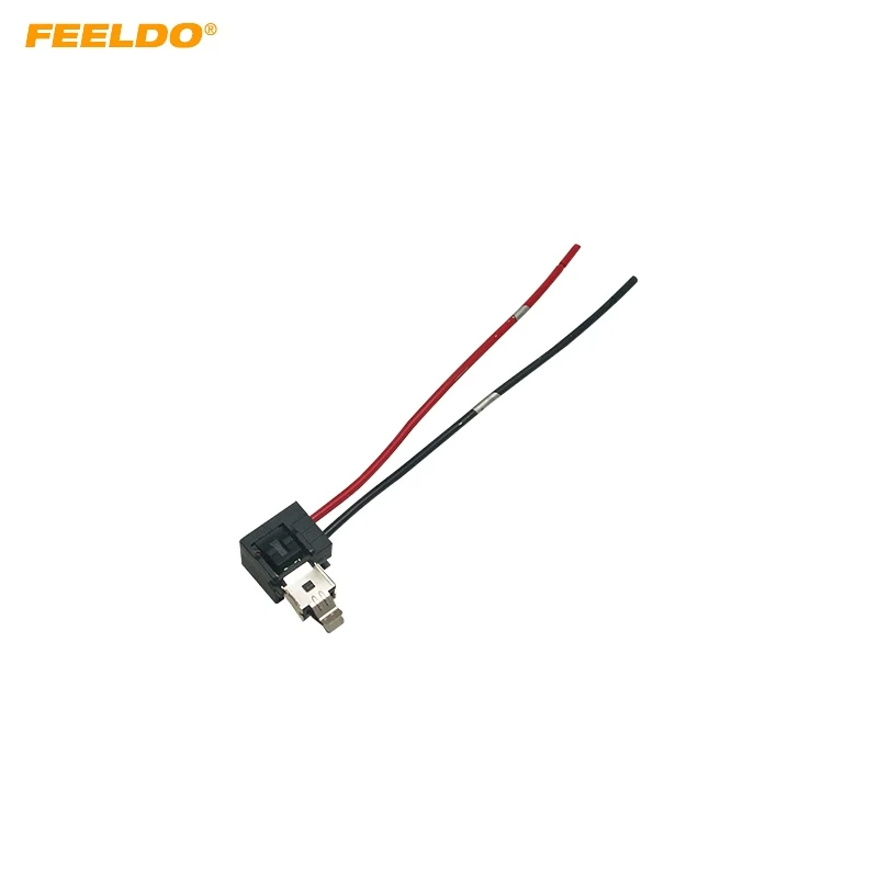 FEELDO 2Pcs Car Halogen Bulb H1 Headlight Plug Adapter With Wire Auto Socket Lamp Connector Holder #MX5954 | Автомобили и