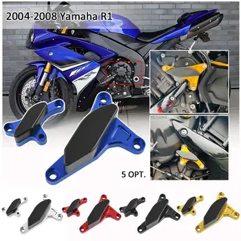 

CNC Frame Sliders Crash Pad Cover Falling Protector Engine Stator Guard for 2004 2005 2006 2007 2008 Yamaha YZF R1 1000 YZF-R1