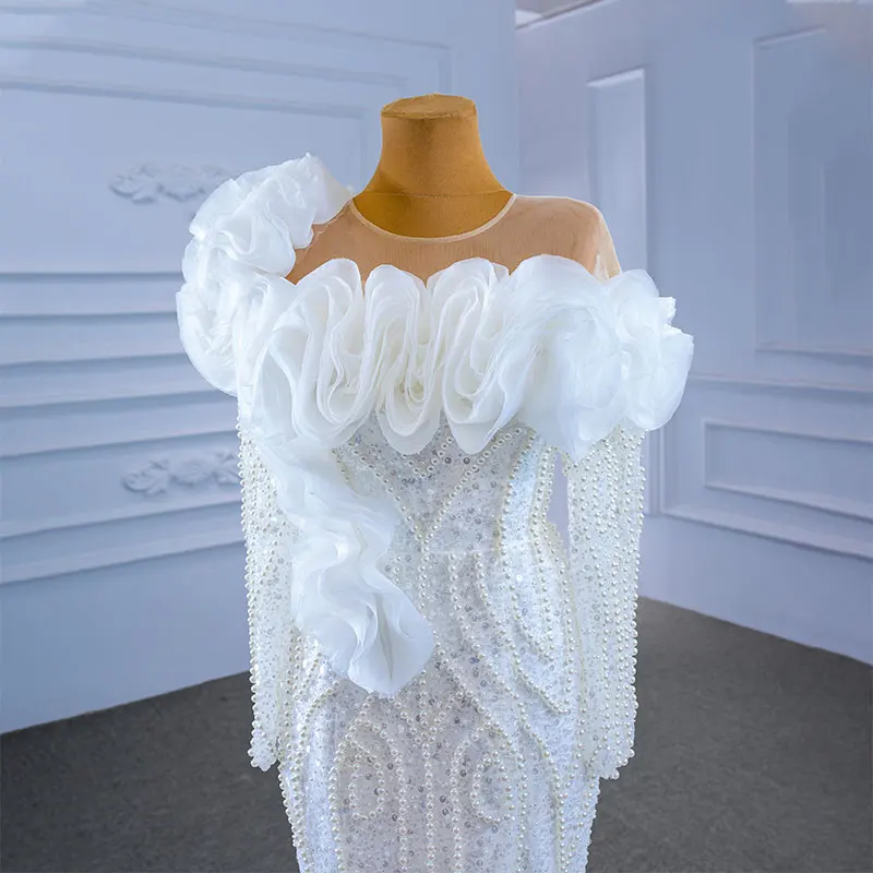 RSM67410 2021 new designer prom evening jumpsuit plus size sexy wedding elegant Shiny sequin dress mermaid robe de soirée perle 5