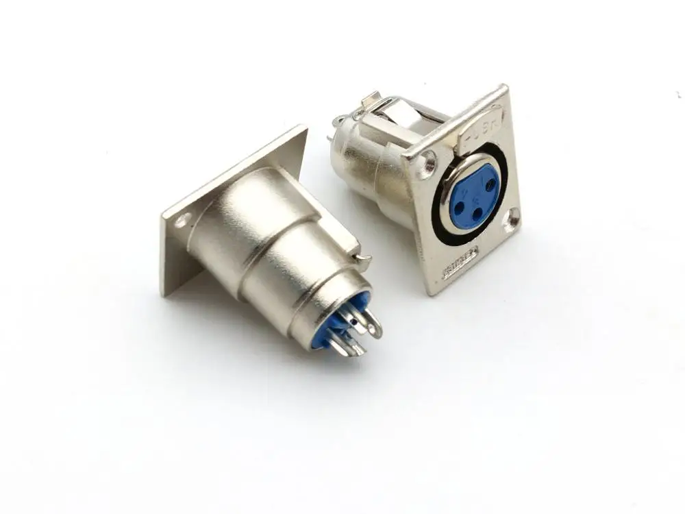 20 шт. металлический 3 контактный разъем XLR для крепления на корпусе|connector 20|connector