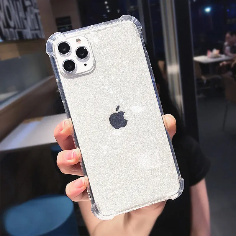 TR Lovebay для iPhone 11 чехол для телефона Блестящий противоударный для iPhone 7 8 6 6s Plus 11 Pro X XR XS Max прозрачный мягкий ТПУ задний Чехол - Цвет: TR