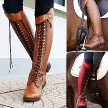 Женские мотоциклетные сапоги до колена на шнуровке; Matin; женская обувь на каблуке; chaussure; гладиаторы; zapatos mujer; sapato booties; TA0080