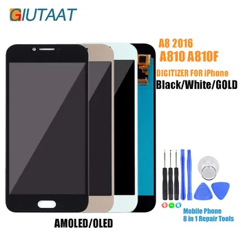 

AMOLED/OLED LCD Display For Samsung Galaxy A8 2016 A810 Display Touch Screen Digitizer Panel Assembly Replacement A8 2016 A810F