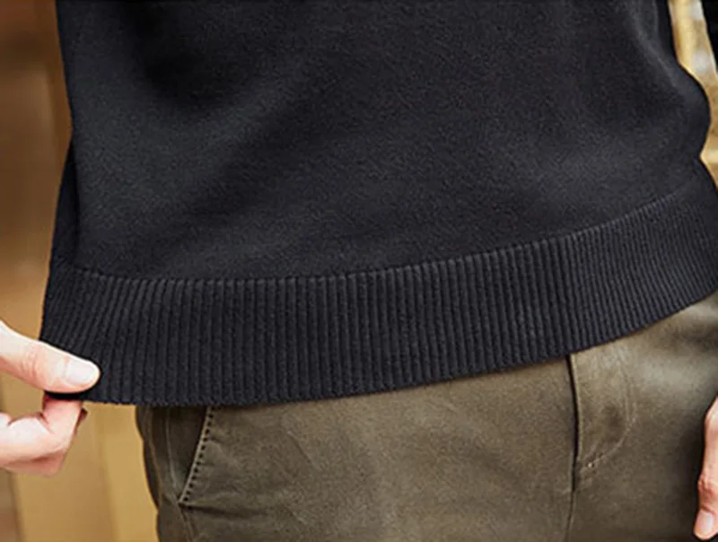 SHIFUREN теплые полуводолазки пуловеры мужские свитера осень зима Pull Homme обтягивающие классические мужские трикотажные свитеры