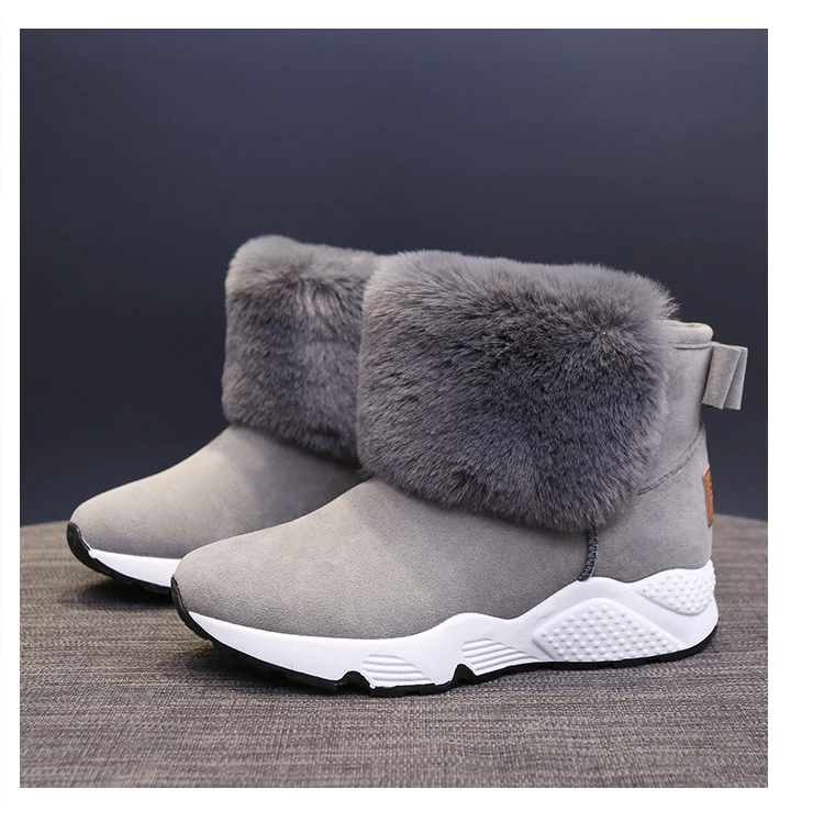 Г. Новые женские Ботинки Зимняя обувь, увеличивающая рост теплая обувь повседневная хлопковая обувь