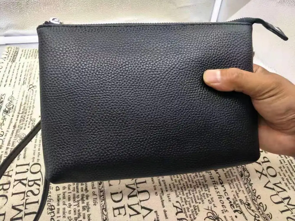 

100% Genuine Leather Men Clutch Bag Large Capacity Wallets Cell Phone Pocket Passcard Pocket High Quality Multifunction women