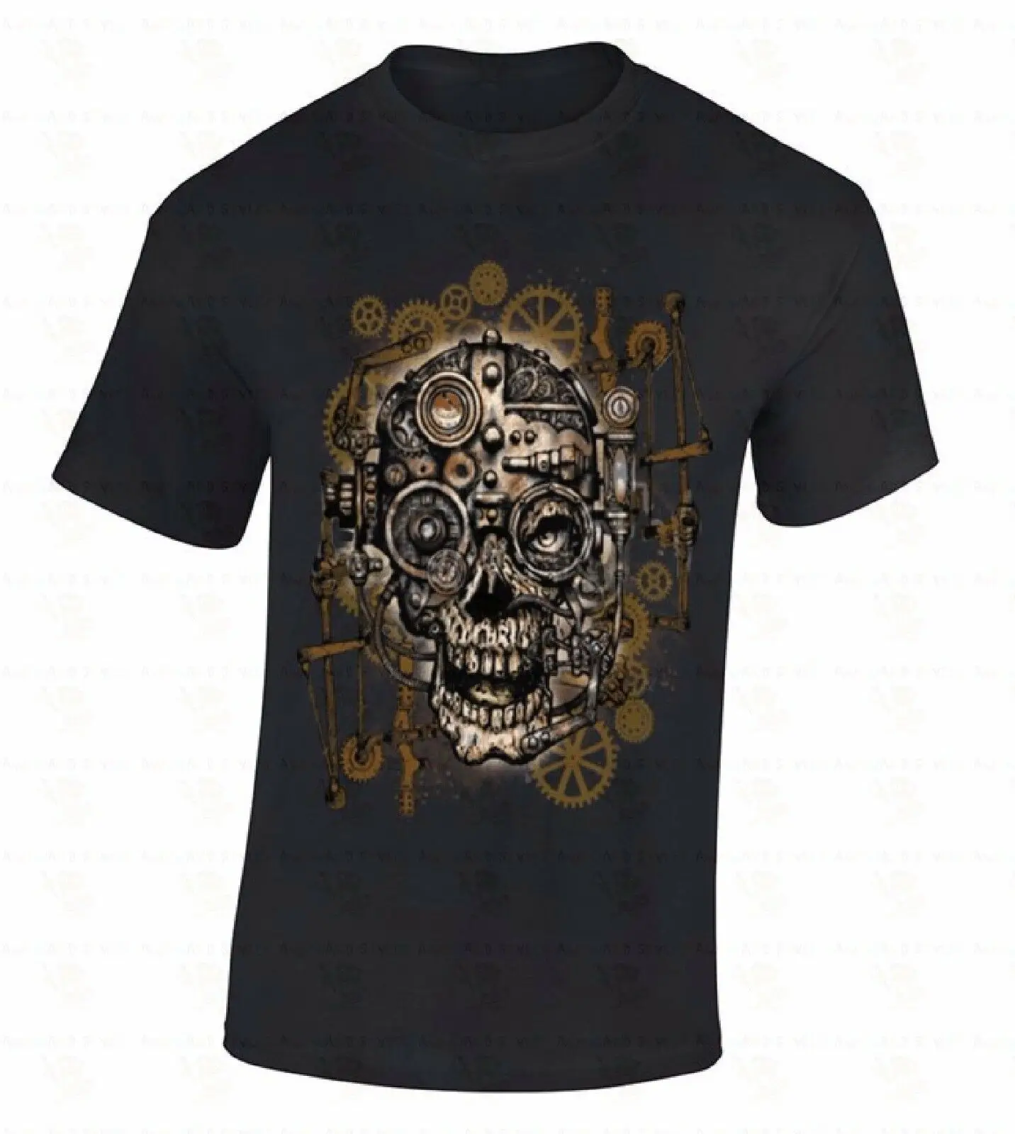 Футболка с черепом в стиле стимпанк Day Of Dead Machinery Funky забавная Готическая футболка