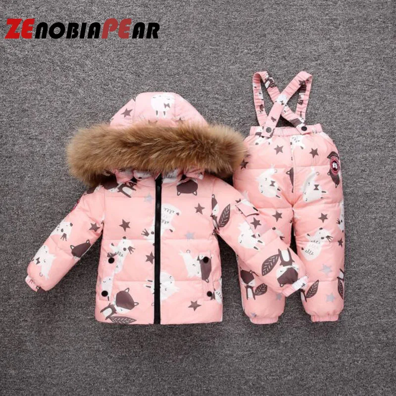 Boy Clothes Baby Girls Clothing Sets Sports Suits White Duck Down Outfit Newborn Christmas Autumn Winter 6-24 Monthes Ski Suit