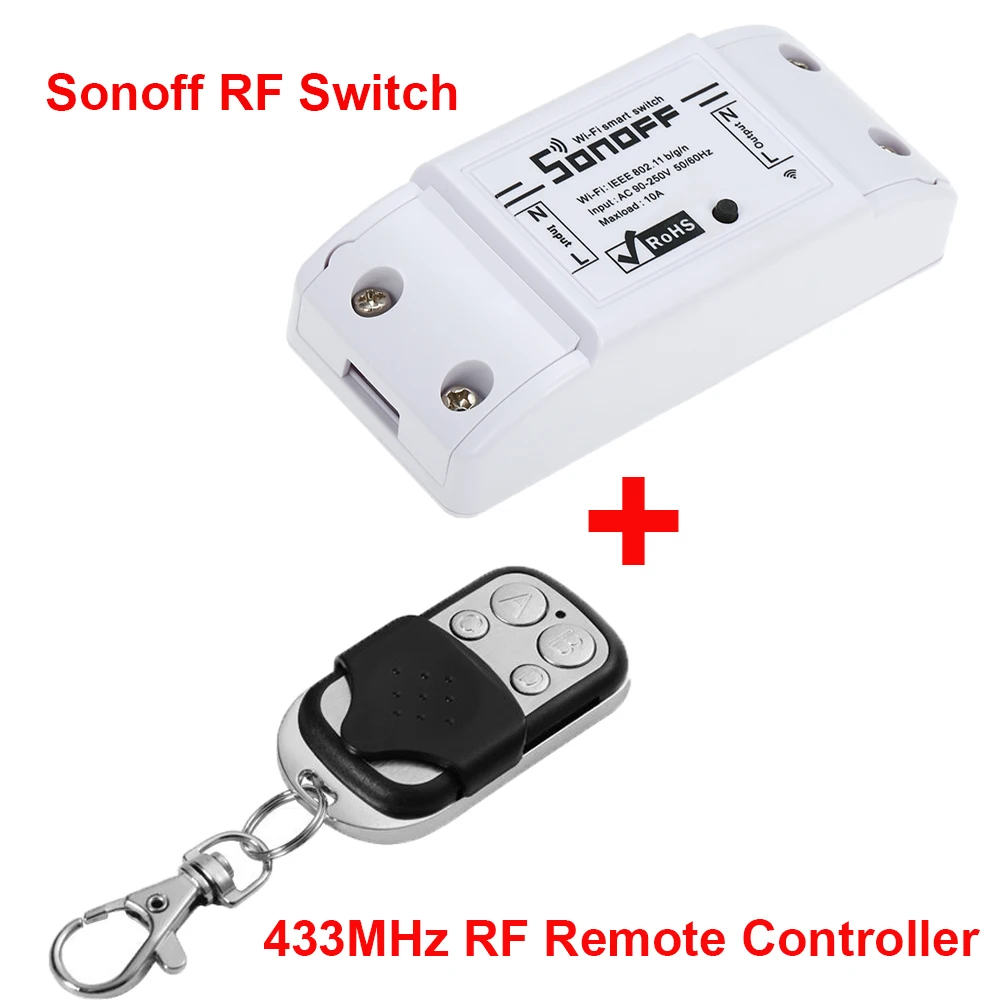 2/3/4/5/6/10/20 штук Sonoff Basic 10A/2200W Беспроводной пульт дистанционного управления таймер переключатель Wi-Fi Смарт-модуль автоматизации для Alexa Google Home - Комплект: Basic and RC