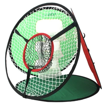 

4-in-1 Golf Training Aids Golf Chipping Net Practice Driving Mat Indoor Outdoor Backyard Up Portable Ball Retriever Pitch