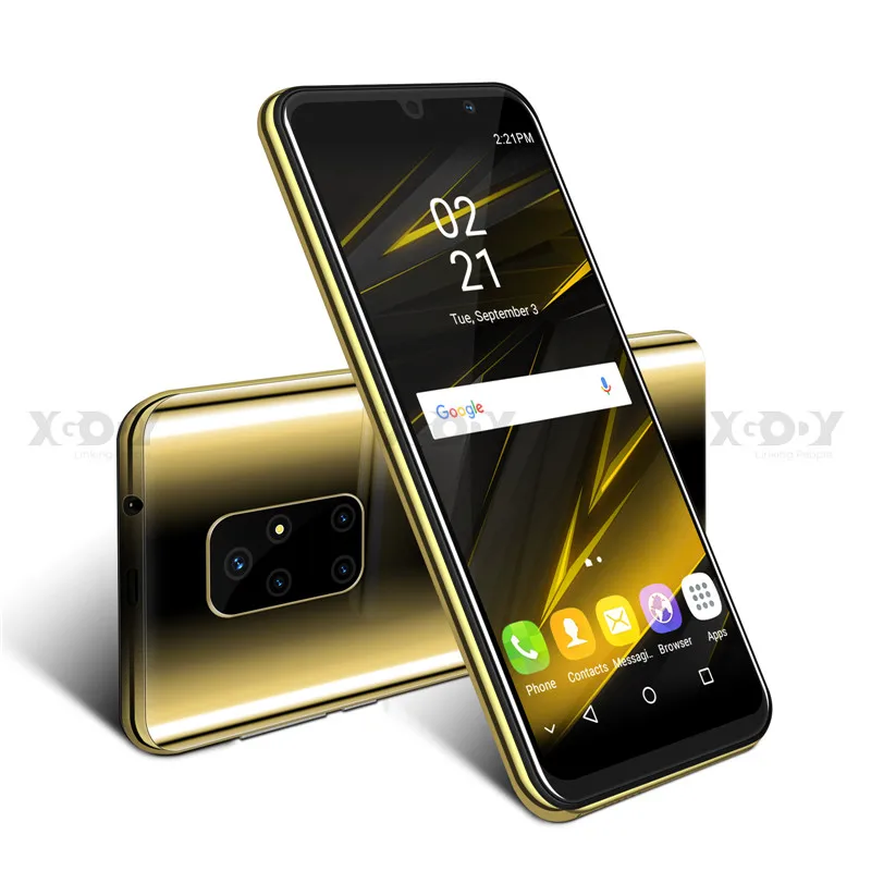 Gold XGODY mate 30 Mini 3g Смартфон Android 8,1 с двумя sim-картами 5," 18:9 на весь экран 1 ГБ 4 ГБ MTK6580 четырехъядерный 2200 МП мАч мобильный телефон - Цвет: Gold