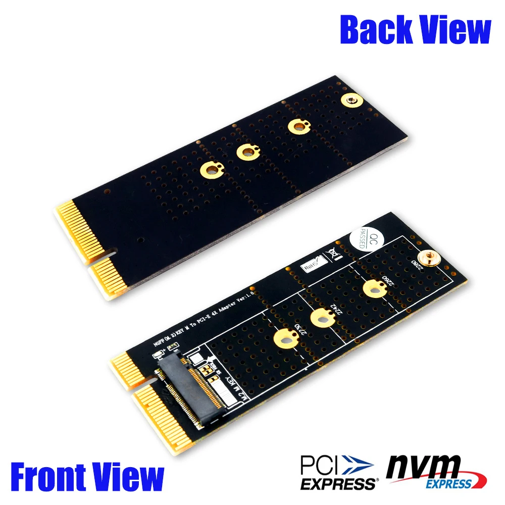 QINDIAN добавить на картах PCIE в M2 адаптер M.2 SSD PCIE адаптер M2 SSD адаптер NVME PCI Express X4 Raiser M ключ для 2230-2280 размера