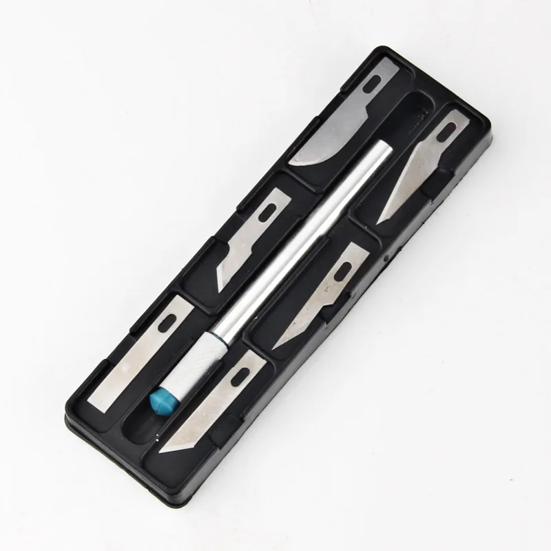 

Knife Handle with 6 Blade Replacement Mobile Phone PCB DIY Repair Hand Tools Surgical Scalpel Blade