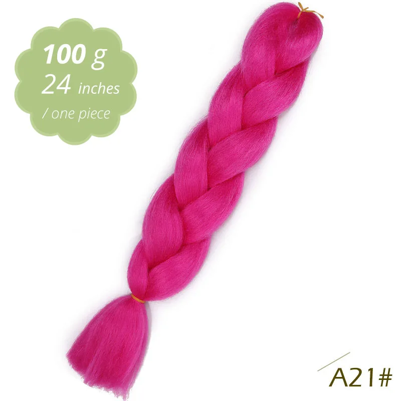 AISI BEAUTY Crochet Braids Synthetic Hair Jumbo Braiding Hair 100g/Pack Pink Grey Twists Braids Hair Extensions - Цвет: A21