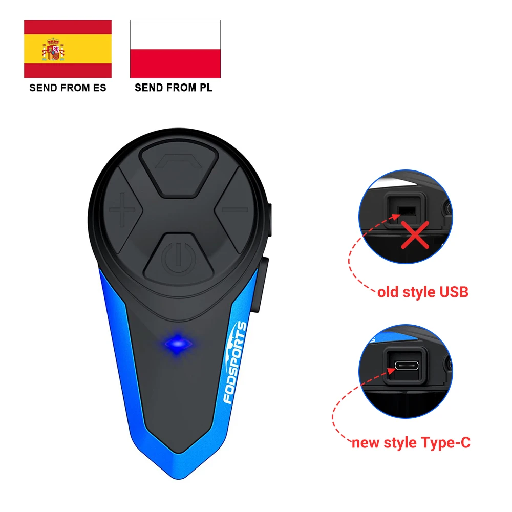 Fodsports BT S3 мотоциклетный шлем Интерком 1000 м Беспроводная bluetooth гарнитура