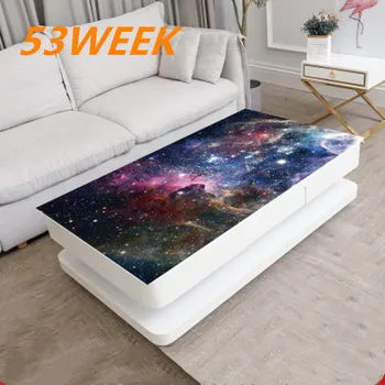 

PVC tablecloth 3D starry sky pattern waterproof and oil proof printed table mat tablecloth custom 2020