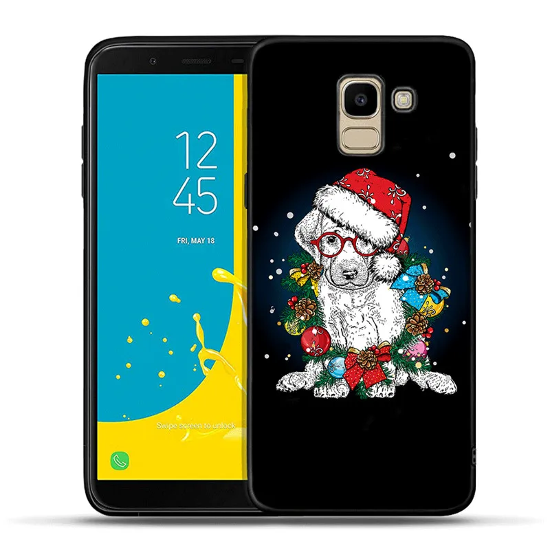 Санта Клаус силиконовый чехол для телефона для samsung Galaxy J3 J5 J7 J2 Pro J4 J6 плюс J8 Etui Рождественский подарок