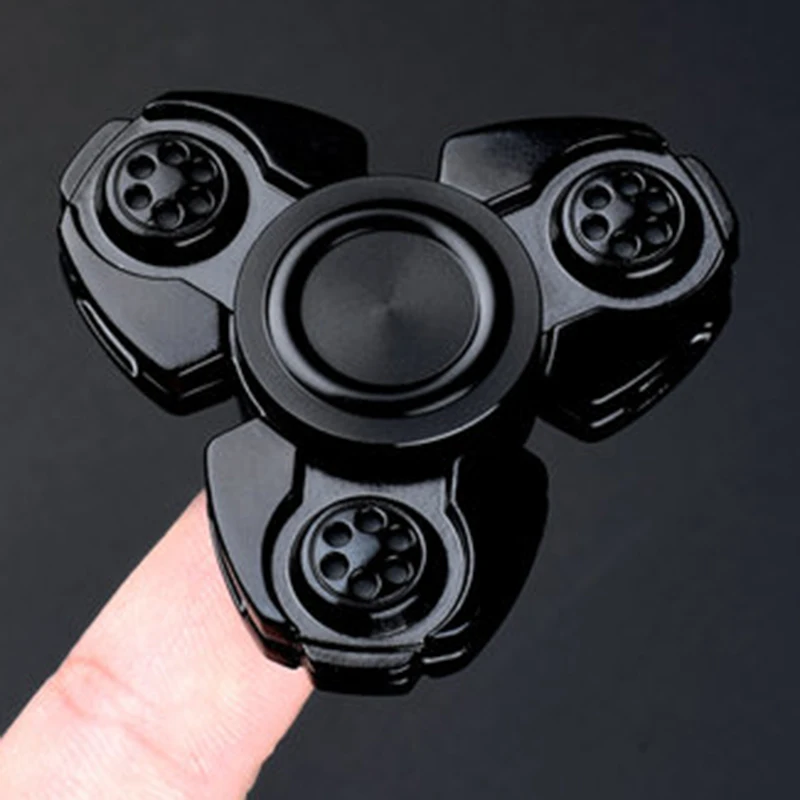 Tri-Spinner Fidget Toy Kids Adult Metal Hand Spinner Anxiety Stress Relief 