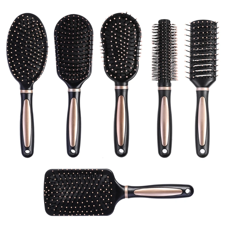 

Portable Plastic Massage Anti Static Hair Brush Comb Practical Care SPA Massager