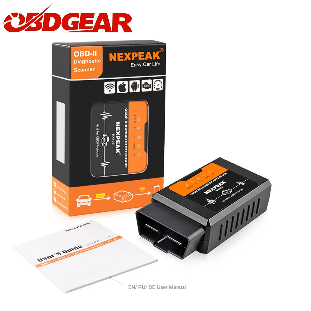 Сканер автомобильного кода неисправности PIC18F25K80 ELM327 WIFI V1.5 OBD2|Считыватели кодов и