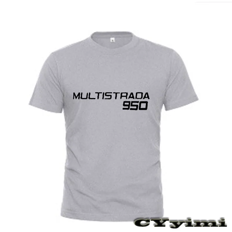 Voor Ducati Multistrada 950 T-shirt Mannen Nieuwe Logo T-shirt 100% Katoen Zomer Korte Mouw Ronde Hals Tees Man