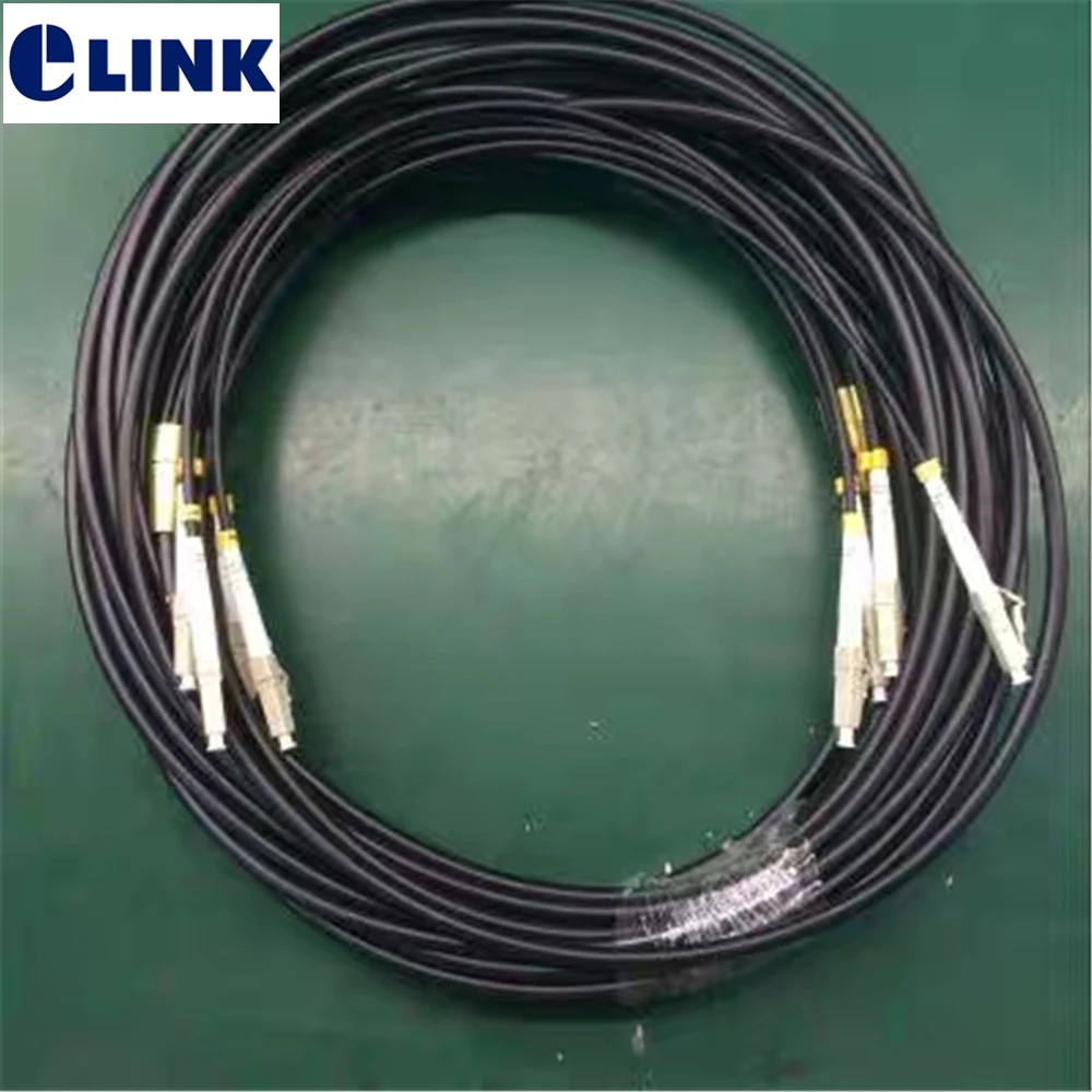 

200M TPU SM MM Fiber optic Patchcords 4 cores waterproof LC SC FC Armored patch lead cable Outdoor FTTA jumper 4 fibers 5.0mm