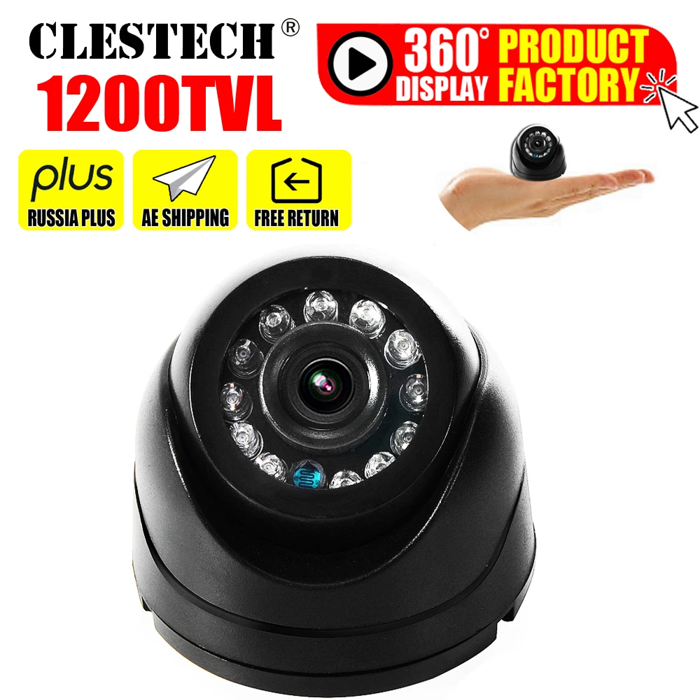Супер маленький 1/3cmos чтение 1200TVL мини внутренний купол Hd Cctv аналоговая камера для