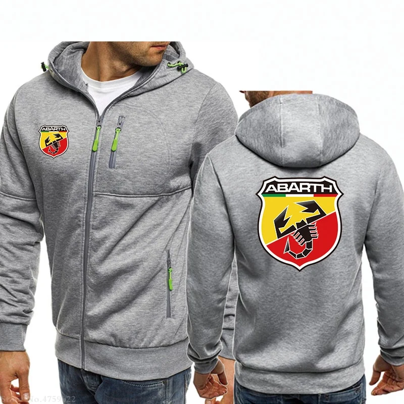 Мужская Спортивная повседневная одежда куртки на молнии модные Abarth толстовки Толстовка осенне-зимнее пальто - Цвет: 4