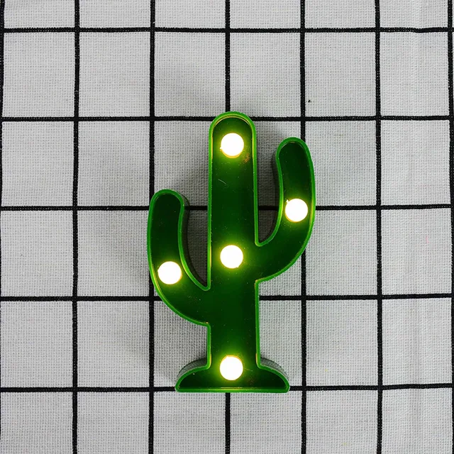 Cartoon Night Lights Flamingo Unicorn Cloud Cactus Pinapple Star Shape LED Table Lamp for Children's Bedroom Lighting Decoration A06