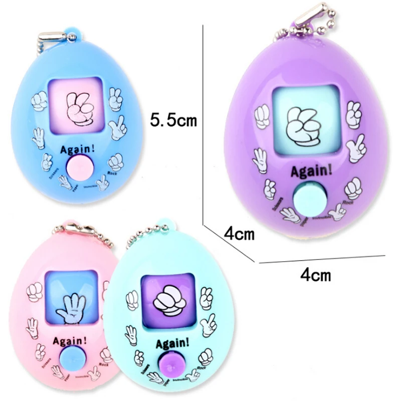 Random 1pc Смешанные Семейные игры брелок рок-бумага ножницы Играть Игрушка Макарон цвета Круглый Яйцо Брелок вечерние интерактивные игрушки - Цвет: Random 1pc