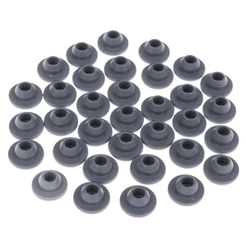 

100Pcs Rubber Stoppers Self Sealing Injection Ports Inoculation Medical For 13mm Glass Bottles Vials Opening Sealing Organizer