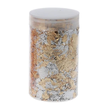 

10g Gold Silver Gilding Flakes Metallic Foil Flake Glitters Resin Fillings Craft