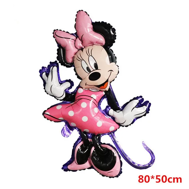 110cm Large Mickey Minnie Mouse Foil Balloons Cartoon Birthday Party Decorations Kids Baby Shower Party Baloon Toys