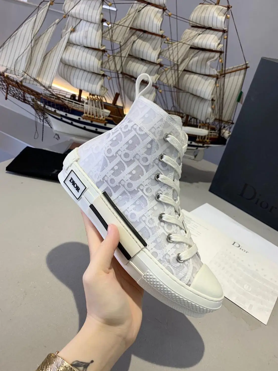Кроссовки Christian Dior мужские/женские на платформе модные повседневные сникерсы