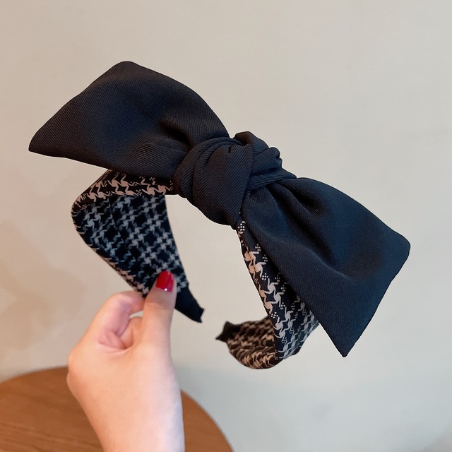 Color Simple Style Elastic Bows Headband Hair Hoop Accessories for Girls Hair