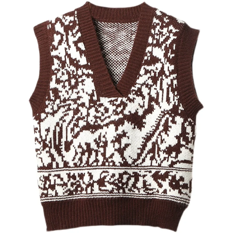 

New Fashion Spring 2022 Women Sweaters Casual Vest Warm Design Female Knitted Pretty Sweater Vests Sweater Lady