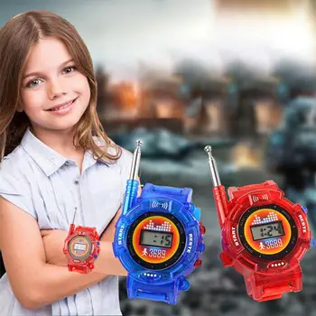 

1 Pairs Children Toy Walkie Talkie Child Wrist Watches Real Time Display Interphone