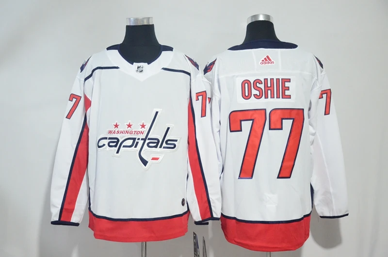 Топ A+++ Сшитый,, мужские футболки для взрослых, 8, Alex Ovechkin 77 TJ Oshie Jersey - Цвет: Зеленый