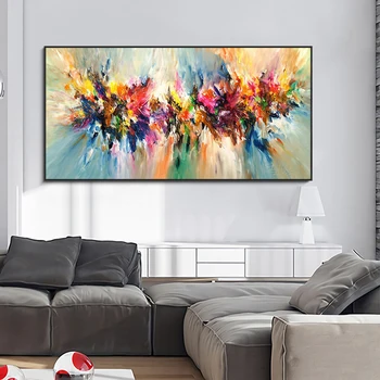 Abstract 100% Hand Painted Oil Painting Landscape Paintings On Canvas Colorful Wall Art Pictures For LivingRoom Home Decoration 2